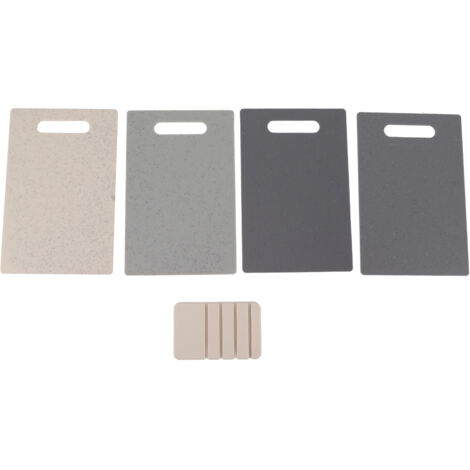 4 planches à découper en plastique de qualité alimentaire avec support de rangement pour viandes, légumes et fruits (1/5)