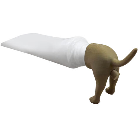 Dispensateur de Dentifrice Amusant en Forme de Chien Caca - Couvercle Marron pour Tube (1/5)