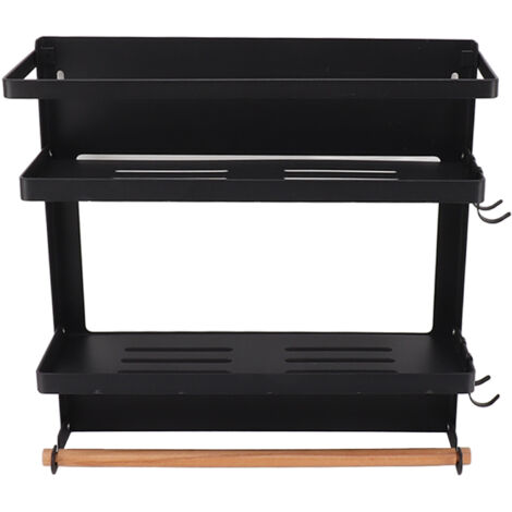 Étagère Magnétique pour Épices, Rangement Pliable et Réglable pour Frigo - Étagère Latérale Double Étage 30 cm pour Cuisine (1/5)