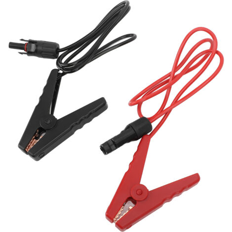 2PCS Câble d'Extension avec Pinces Batterie Solaire 12AWG à Déconnexion Rapide pour Panneau Solaire, Automobile et Moto (1/5)