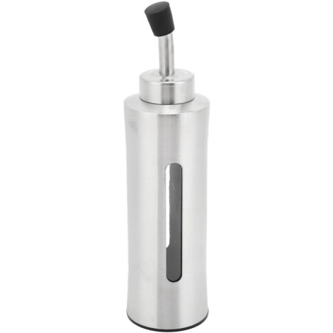 Bouteille distributeur d'huile d'olive en acier inoxydable 304 avec bec verseur et fenêtre transparente pour cuisine (1/5)