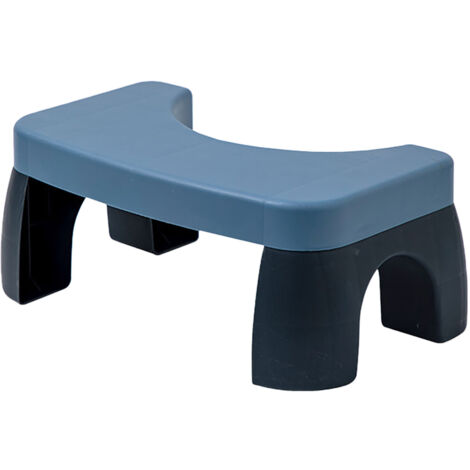 Tabouret de Toilette Anti-Dérapant pour Améliorer la Posture - Tabouret Accroupi en PP pour Bureau, Bleu (1/5)