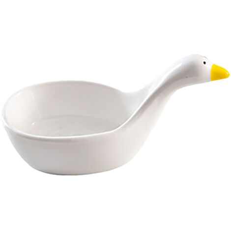 Plat de Service Céramique Décoré Cygne pour Sauce et Vinaigre, Idéal pour Cuisine (1/5)