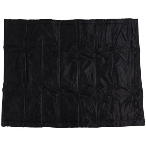 Couverture de cheminée en tissu Oxford noir, 2 couches coton, pare-vent avec bandes auto-agrippantes pour intérieur, hiver, 39x32 pouces (1/5)