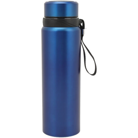 Gourde Isotherme en Acier Inoxydable 1000ml avec Affichage Température, Grande Capacité Portable pour Voyage Bureau Maison Bleu (1/5)
