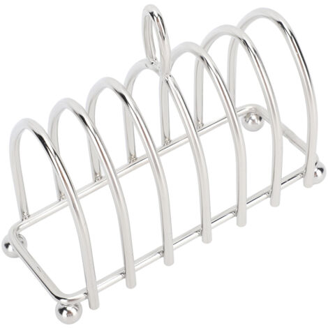 Support à Toast Inox Antirouille - Rétro, Facile à Nettoyer - Porte-Tartines Style Cuisine (16x6.5cm) (1/5)