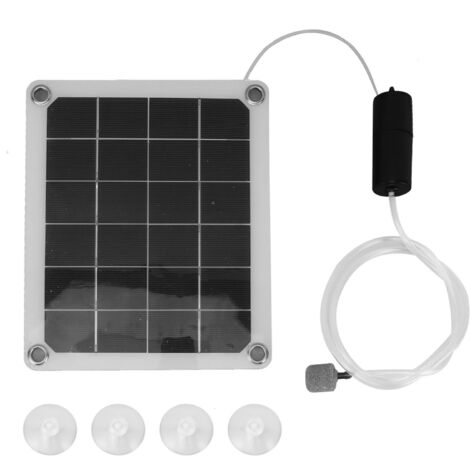 Pompe à air solaire 20W étanche et silencieuse avec pierres à bulles pour bassin à poissons