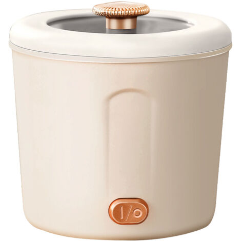 Mini Casserole Électrique pour Étudiants, Bureau et Voyage - Petit Pot Électrique Multifonction avec Prise UE - Blanc (1/5)