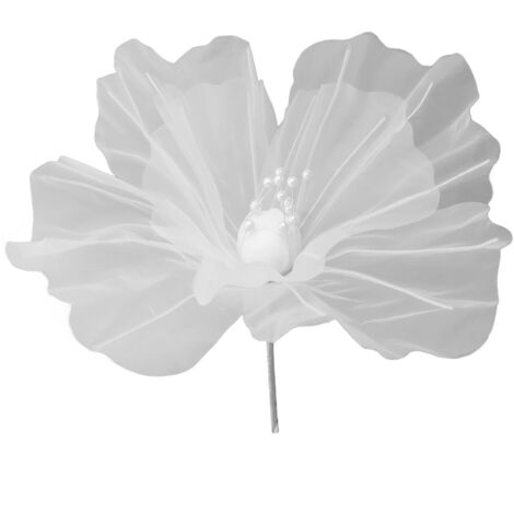 Fleur en Organza Réutilisable 50cm Diamètre - Couleurs Vives et Douces pour Mariage, Photographie et Décoration Familiale (1/5)