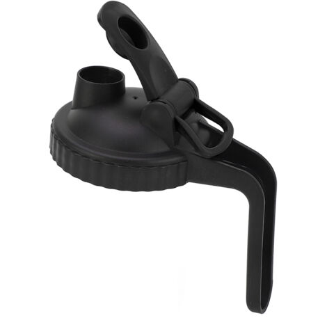 Bouchon Verseur Étanche pour Pot Mason à Large Ouverture avec Poignée Noire (1/5)