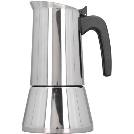 Moka Cafetière 4 Tasses Inox 430 Portable pour Plaques Induction (1/5)