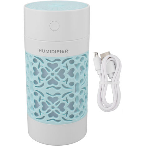 Diffuseur d'huiles essentielles USB 250ML pour voiture - Fonction ultrasons, grand volume de brumisation silencieux, design compact bleu clair pour bureau et chambre (1/5)