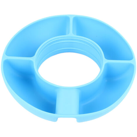 Bol en silicone réutilisable, 4 compartiments pour snacks, compatible gobelet 40 oz, idéal pour films, jeux et lecture, couleur bleue. (1/5)