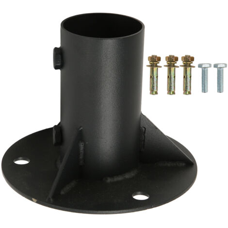 Base de Poteau Solide pour Clôture Grillage, Support Béton pour Poteaux Ronds 52mm - Fixation Mailbox et Drapeau (1/5)