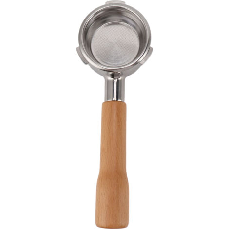 Portafilter Nu 58 mm 3 Oreilles Sans Fond en Acier Inoxydable pour Machine à Café Barsetto C1 Beech (1/5)