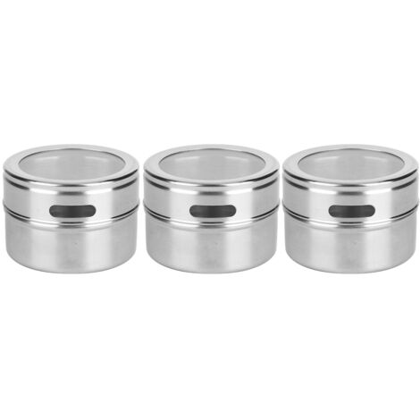 3 Pièces Pots à Épices en Acier Inoxydable pour Cuisine et Barbecue (1/5)