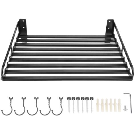 Étagère murale pour four à micro-ondes, support de rangement de cuisine 50x40 cm, organisateur d'espace (1/5)