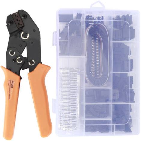 Kit de sertissage à cliquet pour câbles électriques avec pinces et embouts 0.1‑1.0mm (1/5)