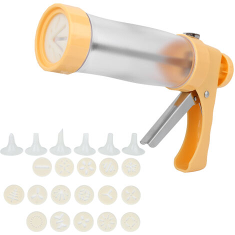 Embout à Pâtisserie pour Décoration de Gâteaux, Biscuits et Crèmes - Kit de Nozzles de Cuisine Jaune (1/5)