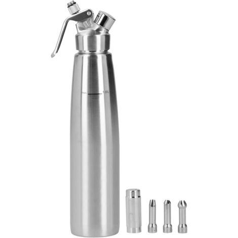 Mousseur à Crème en Acier Inoxydable 304, 1000ML pour Café et Desserts (1/5)