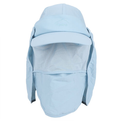 Chapeau de soleil UPF 50+ à large bordure pour pêche, randonnée et jardinage - Protection UV maximale (Bleu, taille unique) (1/5)
