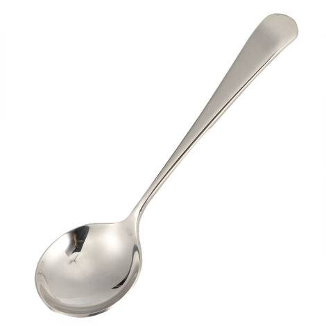 5 Cuillères en Acier Inoxydable pour Enfants - Cuillère à Soupe, Couverts de Cuisine Argentés (1/5)