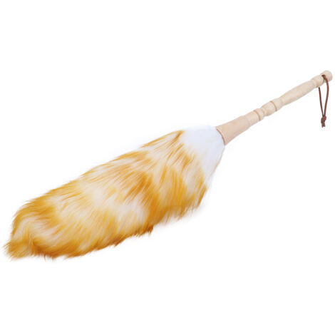 Manche en Bois Anti-Poussière Doux en Laine pour Meubles - Outil de Nettoyage Électrostatique Domestique (1/5)