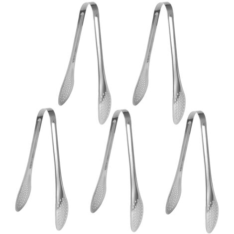 5 pièces Pince Alimentaire Inox Multifonction pour Cuisine, BBQ, Salade, Pain et Steak (1/5)