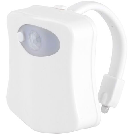 Lampe de Toilette à Détecteur de Mouvement, 8 Couleurs, Capteur Double Automatique, Lumière Nocturne Suspendue pour Salle de Bain (1/5)