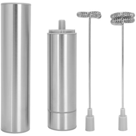 Mousseur à Lait Électrique Portable en Acier Inoxydable, Batteur à Œufs pour Cuisine (1/5)