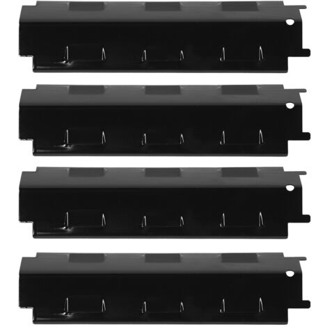 4 pièces Tentes de Chaleur pour Grill en Émail et Fer, Protections de Plaque pour Charbroil, Pièces de Rechange pour Barbecue (1/5)