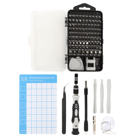 Jeu de 119 embouts de tournevis CRV pour réparation téléphone et démontage ordinateur (1/5)