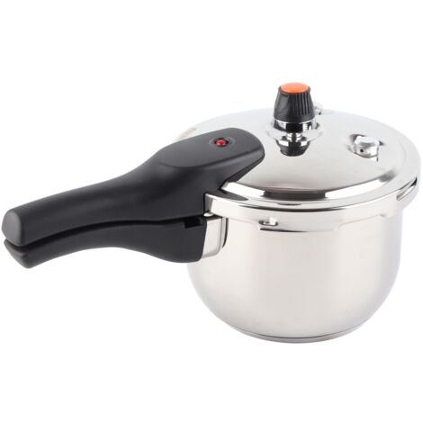 Autocuiseur Inox 2L Sécurisé Anti-Explosion 80KPA avec Soupape et Poignée Sécurité, Multifonction, Diamètre 16cm