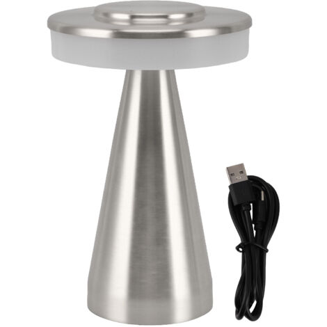 Lampe de chevet LED rechargeable 3 températures couleur - Contrôle tactile - Portable - Argent (1/5)