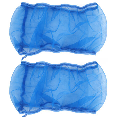 Housse de Cage pour Oiseaux 2 Pièces, Couverture Anti-Graines en Polyester Maille pour Perroquet, Accessoire Universel Bleu