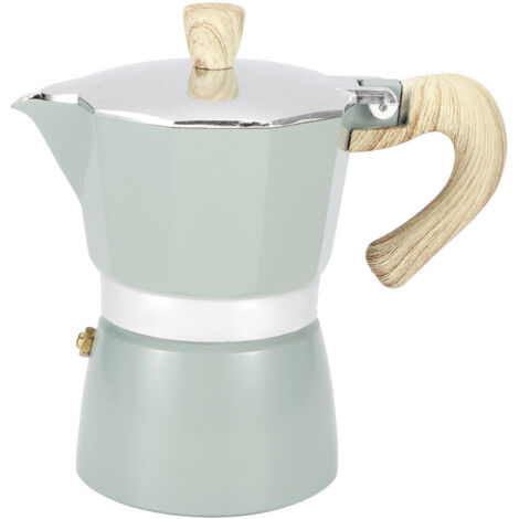 Cafetière Italienne en Aluminium 150ML pour Cuisine - Moka Pot Octogonal pour Café Stove Top (1/5)