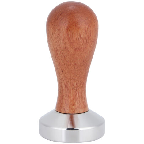 Tampon à Café Manuel en Acier Inoxydable avec Poignée en Bois - Accessoire de Cuisine 49mm (1/5)
