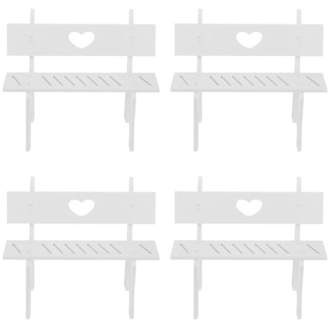 4 Pièces/Set Petites Chaises Tabourets Poupées Pieds Suspendus Artisanat Décoratif pour Bureau (1/5)