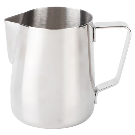 Pitcher à lait inoxydable 350ML pour mousse à café, idéal pour latte et cappuccino à la maison ou en coffee shop (1/5)