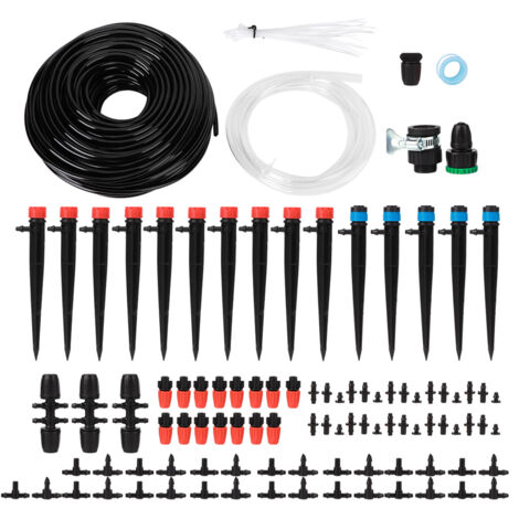 Système d'irrigation goutte à goutte automatique 40m, kit d'arrosage économique avec tuyau 4/7 (1/5)