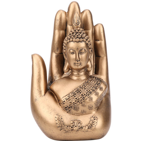 Statuette Bouddha Antique en Résine pour Décoration de Bureau et Artisanat d'Intérieur (1/5)