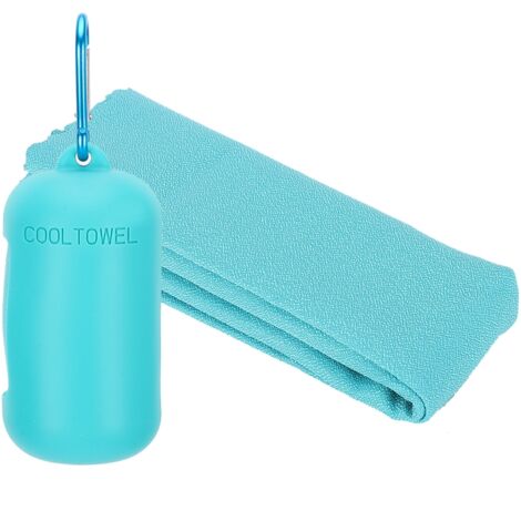 Serviette de sport rapide séchage microfibre pour camping et voyage extérieur (Bleu) (1/5)