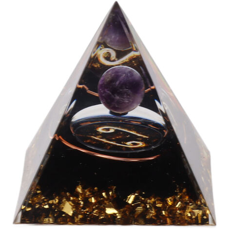Pyramide Orgonite 5cm pour Énergie Positive - Générateur de Chakras et Méditation - Signe du Cancer (1/5)