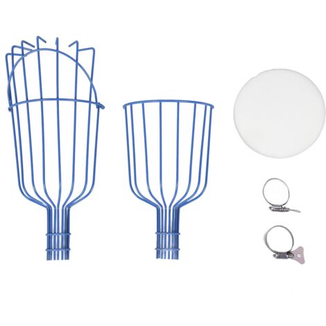 Panier de Cueillette de Fruits Détachable Anti-Rouille, Accessoire Multifonction pour Récolte de Fruits, Compatible avec Tuyaux de 3cm de Diamètre, Bleu (1/5)