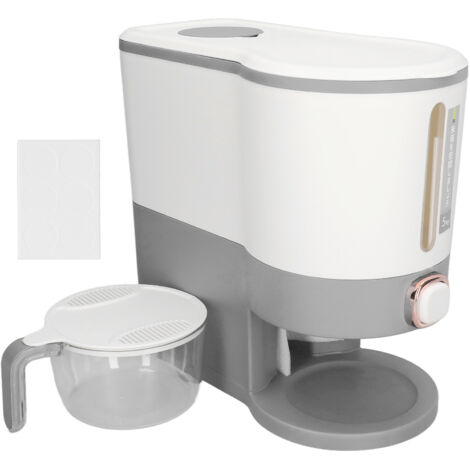Distributeur de Riz Étanche Alimentaire pour Céréales et Légumineuses Gris Clair (1/5)