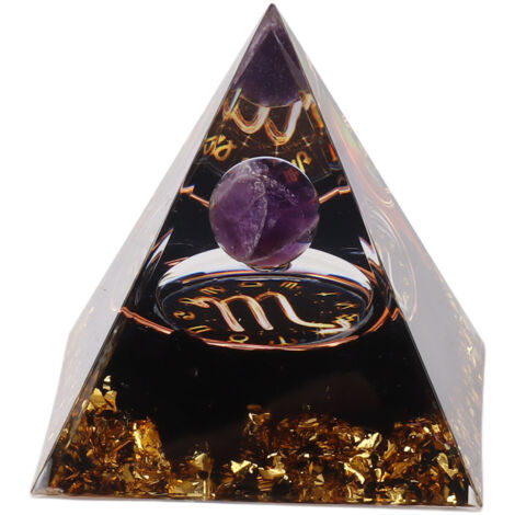 Pyramide Orgonite 5cm pour Énergie Positive et Méditation - Générateur de Chakras, Signe Scorpion (1/5)
