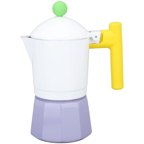 Cafetière Italienne Moka en Alliage d'Aluminium pour Cuisinière - Parfait pour Maison, Bureau et Voyage, Couleur Violet (1/5)