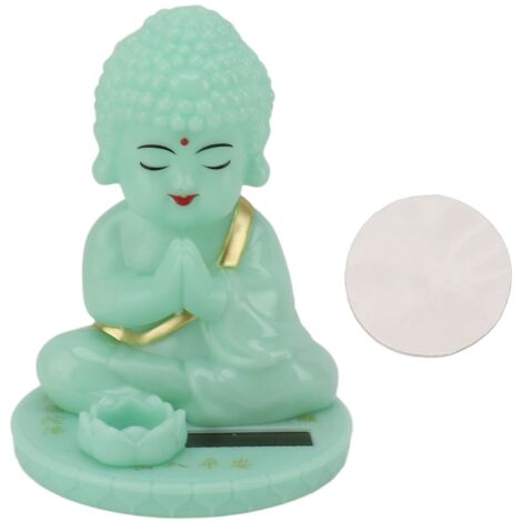 Statuette Bouddha Solaire avec Tête Oscillante Lumineuse - Décoration de Table ou Tableau de Bord - Idée Cadeau Nouvel An Chinois (1/5)