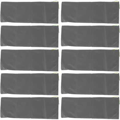 10 sacs de sable anti-inondation professionnels avec cordon de fermeture, imperméables et vides, pour porte de maison, garage ou sous-sol, couleur grise (1/5)