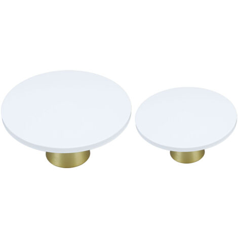 Ensemble de 2 supports à gâteaux métalliques style européen, présentoir pour desserts et cupcakes, idéal décoration de table de fête (1/5)